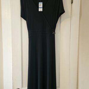 JM Collection Black Midi Dress